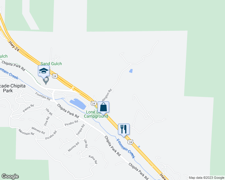 map of restaurants, bars, coffee shops, grocery stores, and more near 5975 Wellington Rd in El Paso