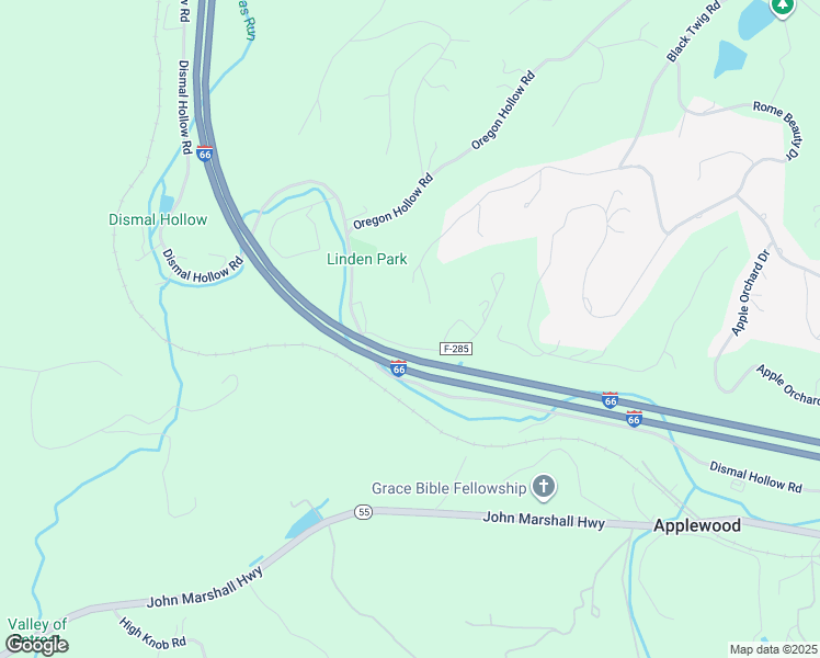 map of restaurants, bars, coffee shops, grocery stores, and more near 103 Gap Road in Front Royal