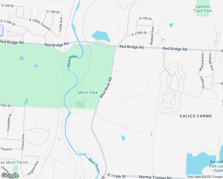 map of restaurants, bars, coffee shops, grocery stores, and more near 2101 Red Bridge Terrace in Kansas City