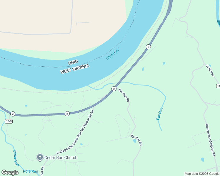 map of restaurants, bars, coffee shops, grocery stores, and more near 3444 Point Pleasant Road in Ravenswood