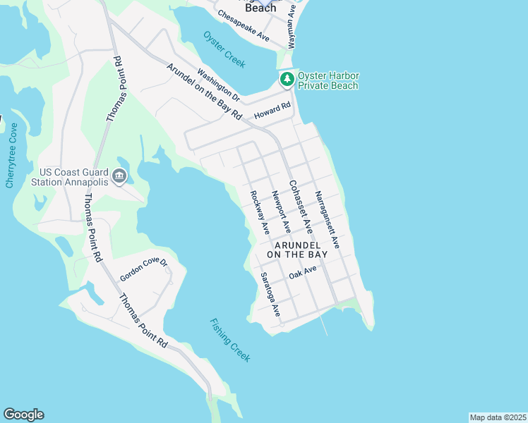 map of restaurants, bars, coffee shops, grocery stores, and more near 3447 Rockway Avenue in Annapolis
