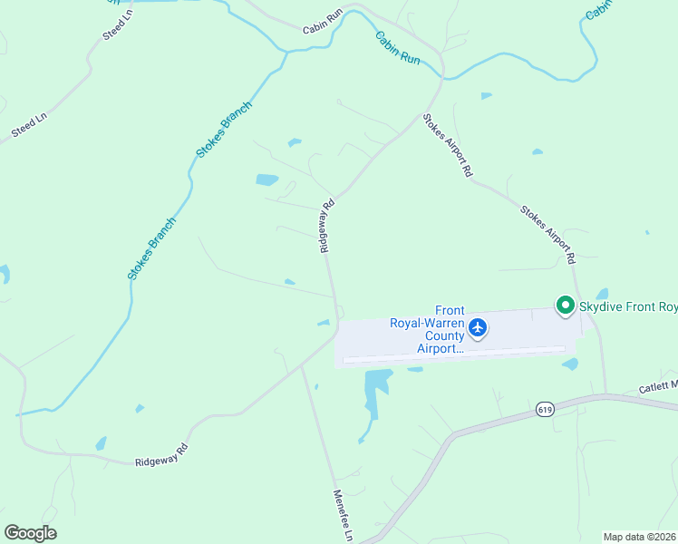 map of restaurants, bars, coffee shops, grocery stores, and more near 1832 Ridgeway Road in Front Royal