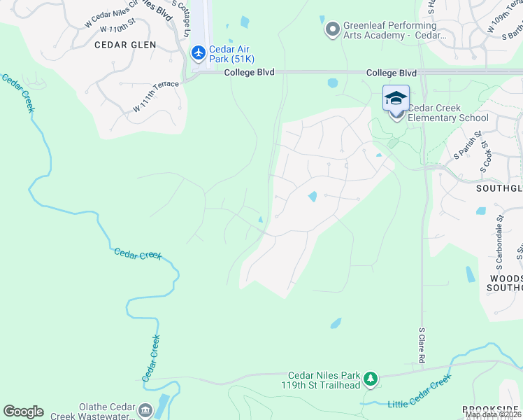 map of restaurants, bars, coffee shops, grocery stores, and more near 25219 114th Court in Olathe