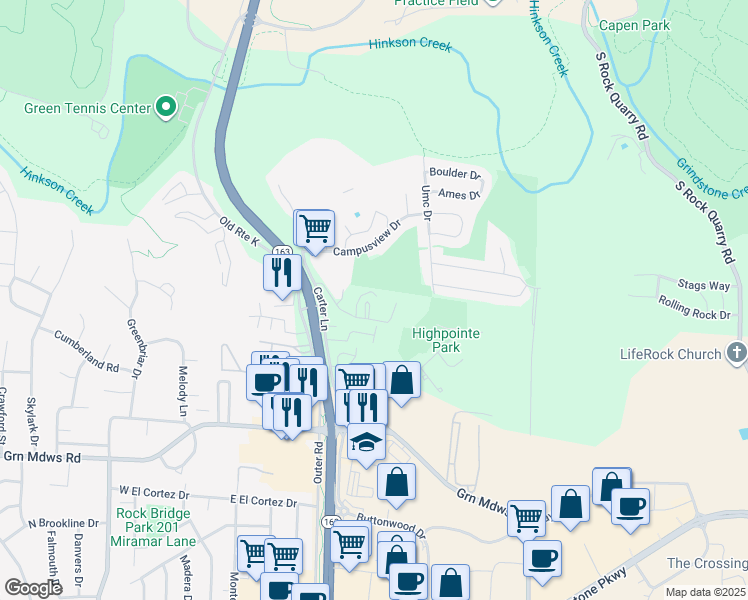 map of restaurants, bars, coffee shops, grocery stores, and more near 431 Foxfire Drive in Columbia