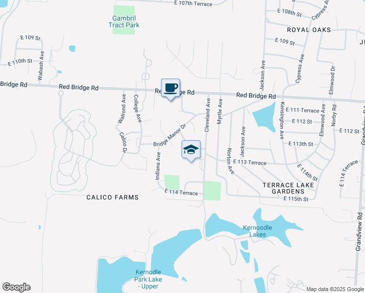 map of restaurants, bars, coffee shops, grocery stores, and more near 11314 Askew Avenue in Kansas City