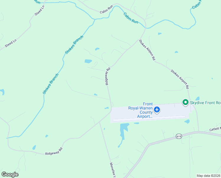 map of restaurants, bars, coffee shops, grocery stores, and more near 1832 Ridgeway Road in Front Royal