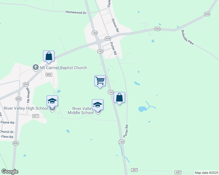 map of restaurants, bars, coffee shops, grocery stores, and more near 8779 Ohio 160 in Bidwell