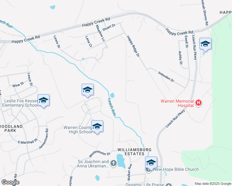 map of restaurants, bars, coffee shops, grocery stores, and more near 315 Swan Road in Front Royal