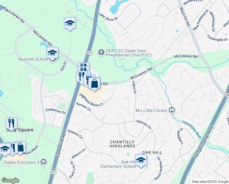 map of restaurants, bars, coffee shops, grocery stores, and more near 3031 Hutumn Court in Herndon