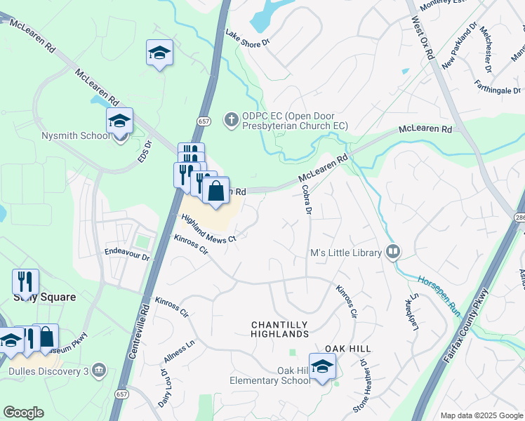 map of restaurants, bars, coffee shops, grocery stores, and more near 3029 Hutumn Court in Herndon