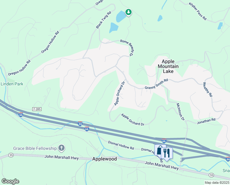 map of restaurants, bars, coffee shops, grocery stores, and more near 112 Apple Orchard Drive in Linden