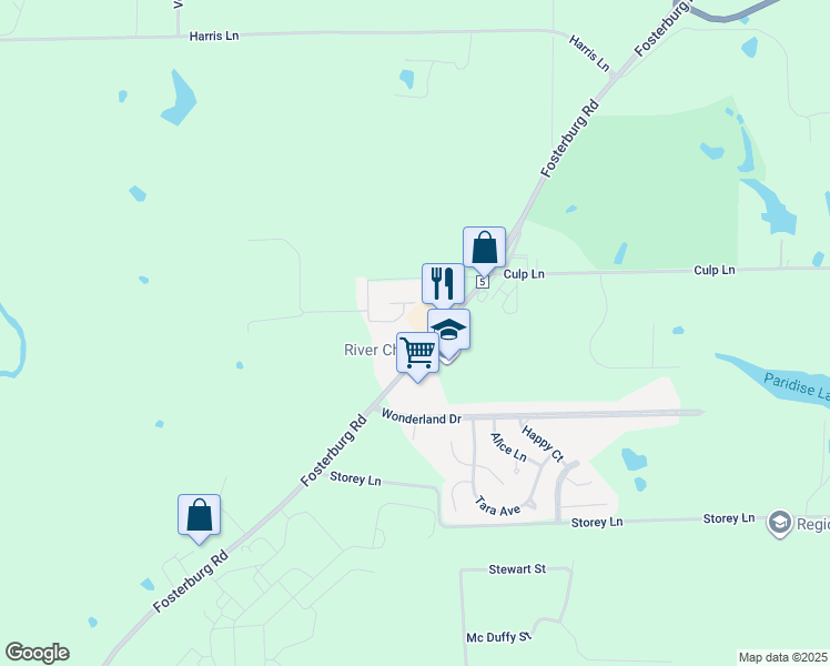 map of restaurants, bars, coffee shops, grocery stores, and more near 451 Greenleaf Drive in Alton