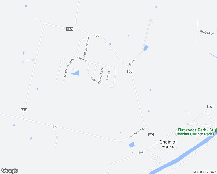 map of restaurants, bars, coffee shops, grocery stores, and more near 669 Aspen Drive in Old Monroe