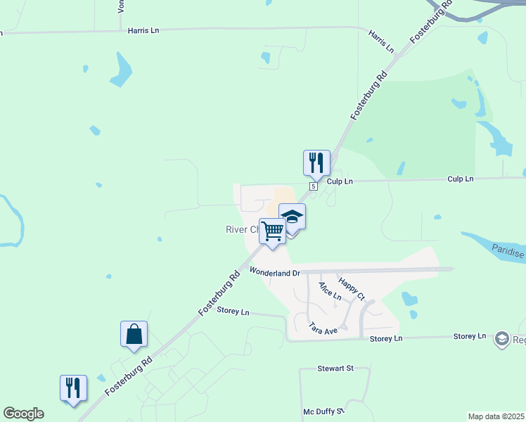 map of restaurants, bars, coffee shops, grocery stores, and more near 451 Greenleaf Drive in Alton