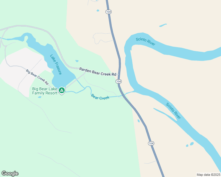 map of restaurants, bars, coffee shops, grocery stores, and more near 10039 Big Bear Creek Road in Lucasville