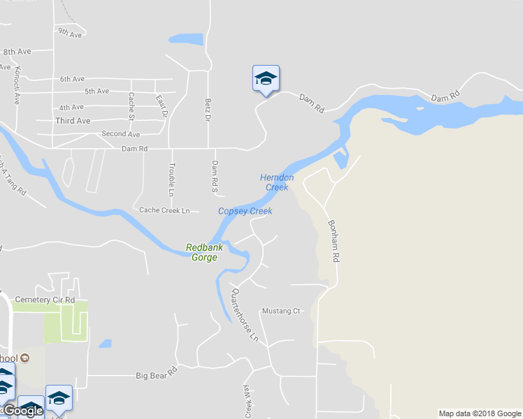 map of restaurants, bars, coffee shops, grocery stores, and more near 8501 Quarterhorse Lane in Lower Lake
