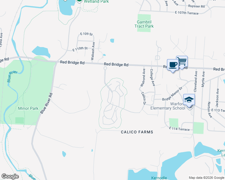 map of restaurants, bars, coffee shops, grocery stores, and more near 11300 Montgall Avenue in Kansas City