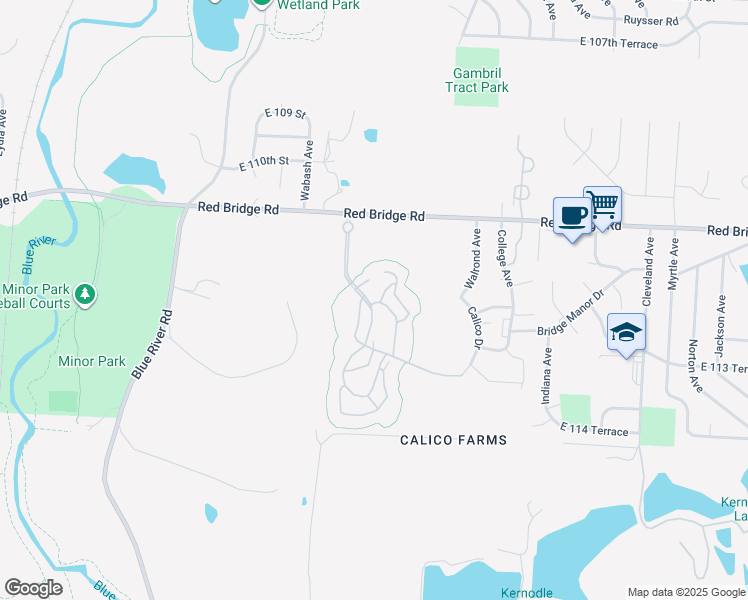 map of restaurants, bars, coffee shops, grocery stores, and more near 11300 Montgall Avenue in Kansas City