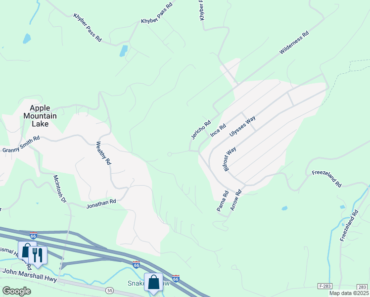 map of restaurants, bars, coffee shops, grocery stores, and more near 206 Sunset Lane in Linden