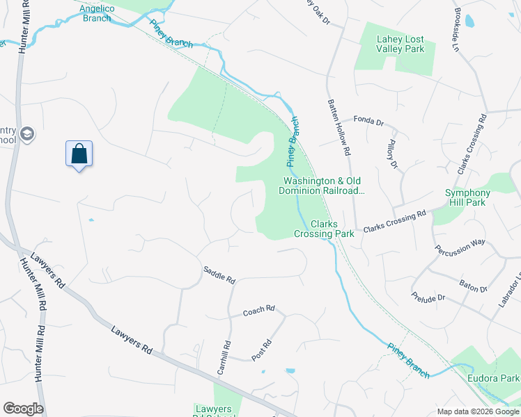 map of restaurants, bars, coffee shops, grocery stores, and more near 2007 Spring Branch Drive in Vienna