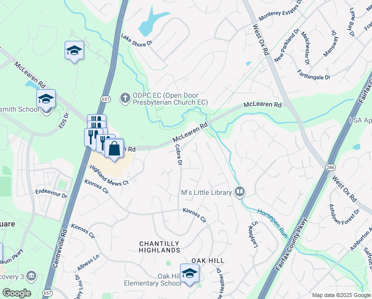 map of restaurants, bars, coffee shops, grocery stores, and more near 3000 Jeannie Anna Court in Herndon