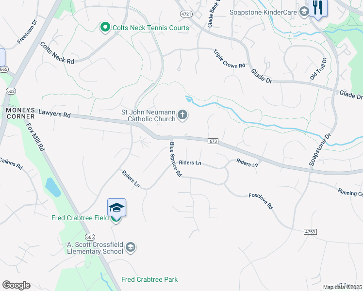 map of restaurants, bars, coffee shops, grocery stores, and more near 2522 Heath Place in Reston