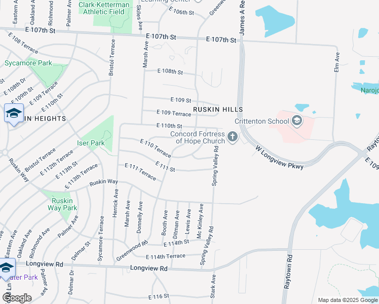 map of restaurants, bars, coffee shops, grocery stores, and more near 8800 Mc Elroy Road in Kansas City