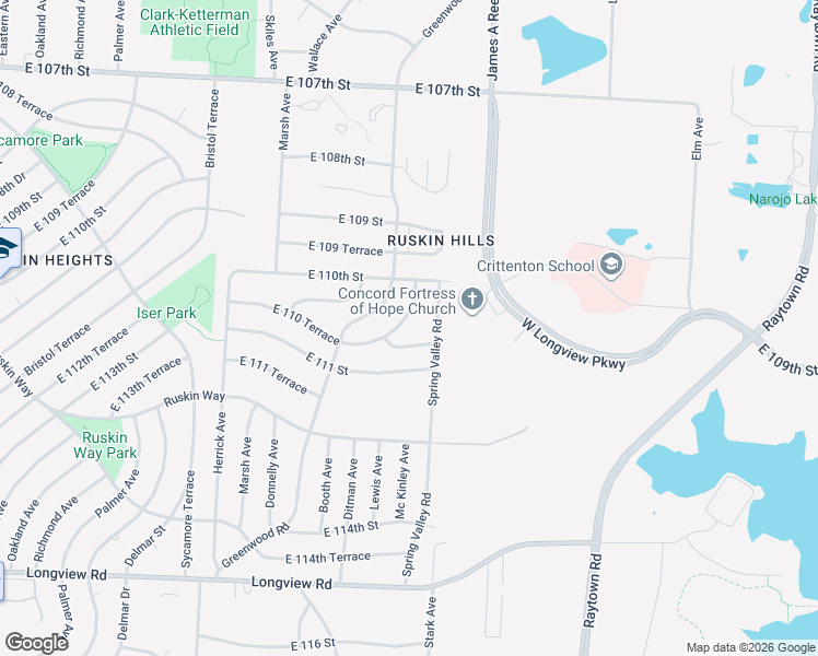 map of restaurants, bars, coffee shops, grocery stores, and more near 8800 Mc Elroy Road in Kansas City