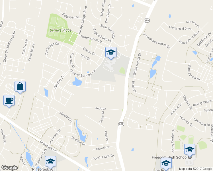 map of restaurants, bars, coffee shops, grocery stores, and more near 25130 Cutgrass Terrace in Loudoun