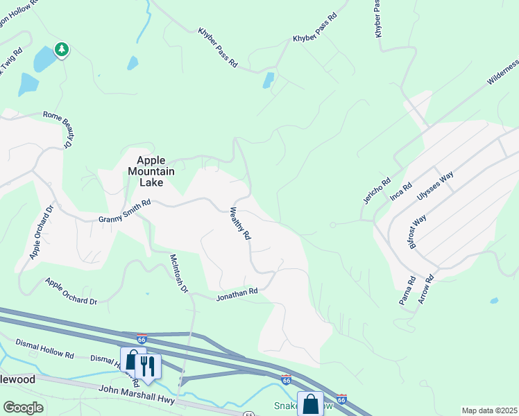 map of restaurants, bars, coffee shops, grocery stores, and more near 867 Granny Smith Road in Linden