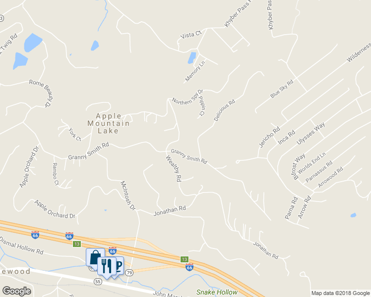 map of restaurants, bars, coffee shops, grocery stores, and more near 867 Granny Smith Road in Linden