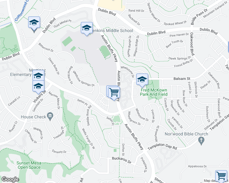 map of restaurants, bars, coffee shops, grocery stores, and more near 4790 Wells Branch Heights in Colorado Springs