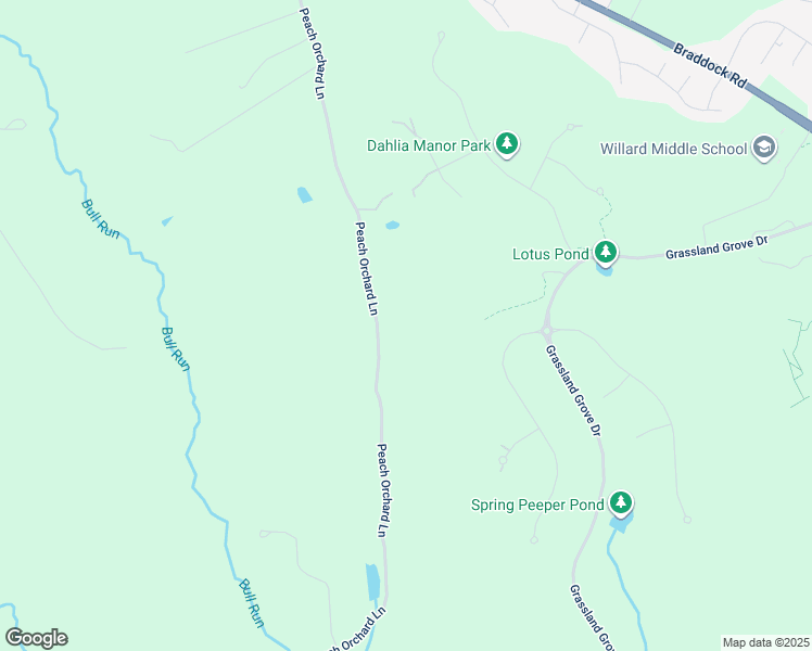 map of restaurants, bars, coffee shops, grocery stores, and more near 25116 Peach Orchard Ln in Aldie