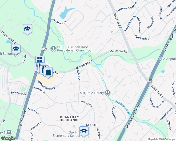 map of restaurants, bars, coffee shops, grocery stores, and more near 3013 Jeannie Anna Court in Herndon