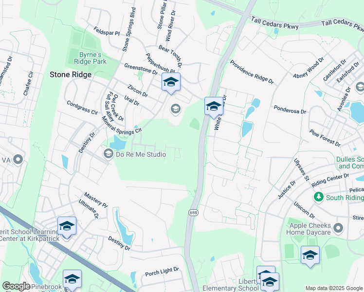 map of restaurants, bars, coffee shops, grocery stores, and more near 42120 Tanzanite Terrace in Aldie
