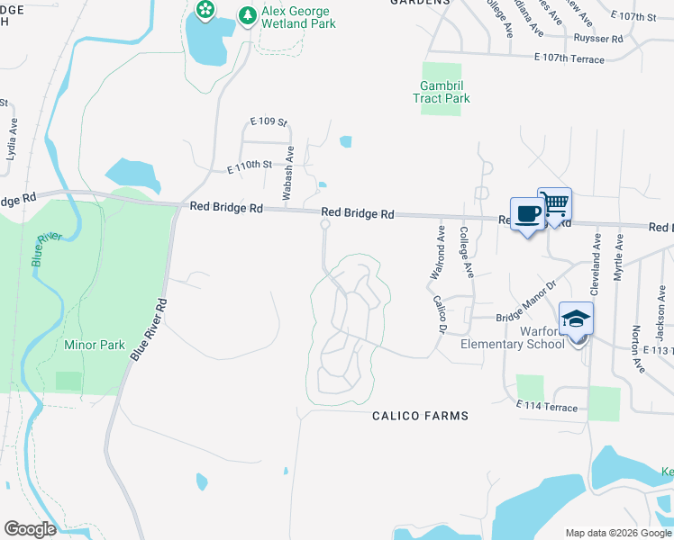 map of restaurants, bars, coffee shops, grocery stores, and more near 11201 Montgall Avenue in Kansas City