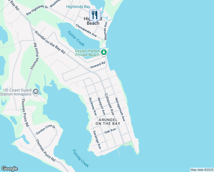 map of restaurants, bars, coffee shops, grocery stores, and more near 1348 Sycamore Avenue in Annapolis