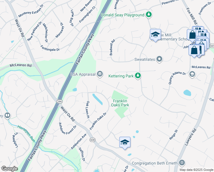 map of restaurants, bars, coffee shops, grocery stores, and more near 12849 Tewksbury Drive in Herndon