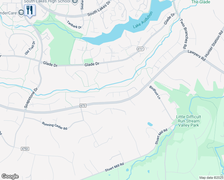 map of restaurants, bars, coffee shops, grocery stores, and more near 11224 Leatherwood Drive in Reston