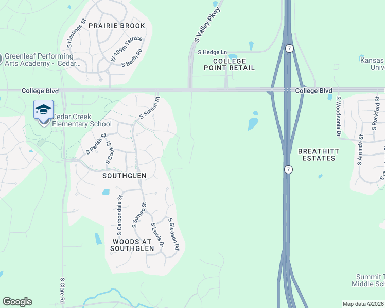 map of restaurants, bars, coffee shops, grocery stores, and more near 23940 West 112th Terrace in Olathe