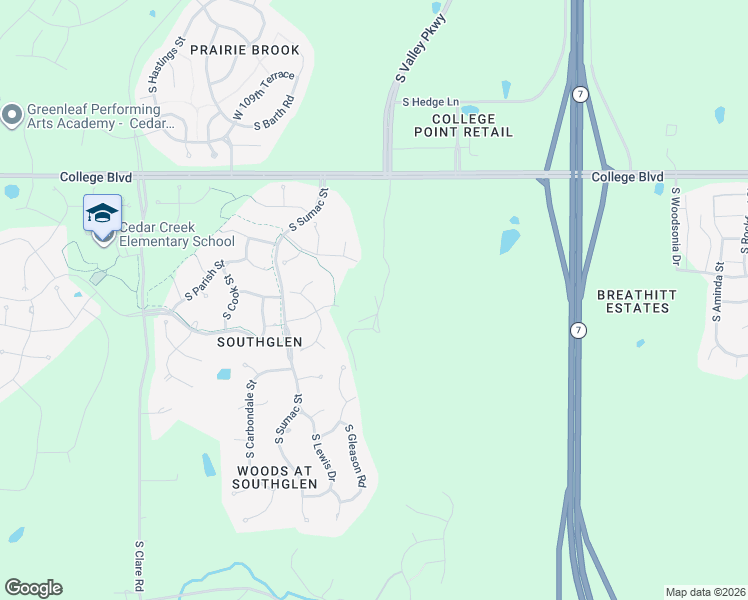 map of restaurants, bars, coffee shops, grocery stores, and more near 23945 West 112th Terrace in Olathe