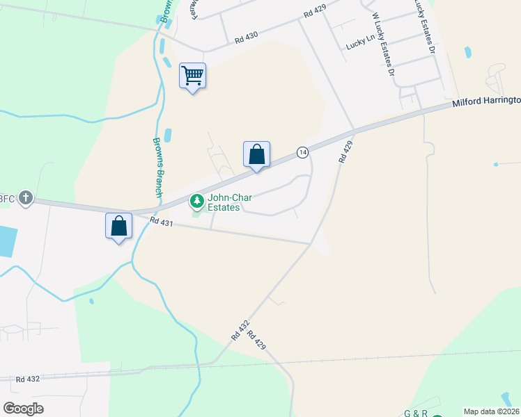 map of restaurants, bars, coffee shops, grocery stores, and more near 28 Ronald Rich Boulevard in Harrington