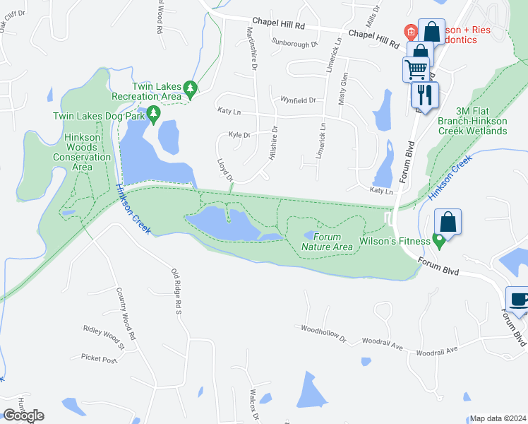 map of restaurants, bars, coffee shops, grocery stores, and more near M-K-T Nature/Fitness Trail (Columbia to McBaine) in Columbia