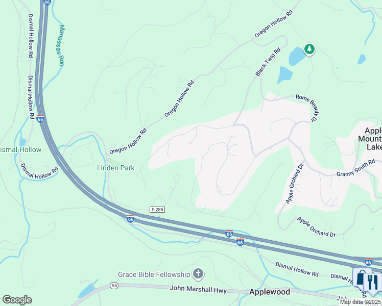 map of restaurants, bars, coffee shops, grocery stores, and more near 71 Winesap Court in Linden