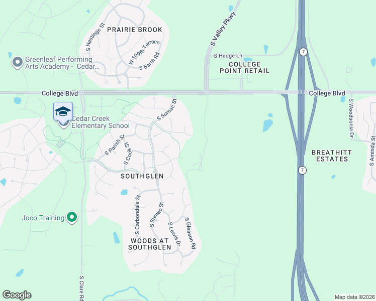map of restaurants, bars, coffee shops, grocery stores, and more near 24024 West 113th Terrace in Olathe