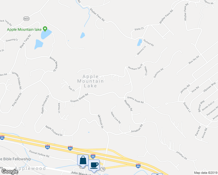 map of restaurants, bars, coffee shops, grocery stores, and more near 645 Granny Smith Road in Linden