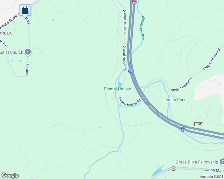 map of restaurants, bars, coffee shops, grocery stores, and more near 948 Dismal Hollow Road in Front Royal
