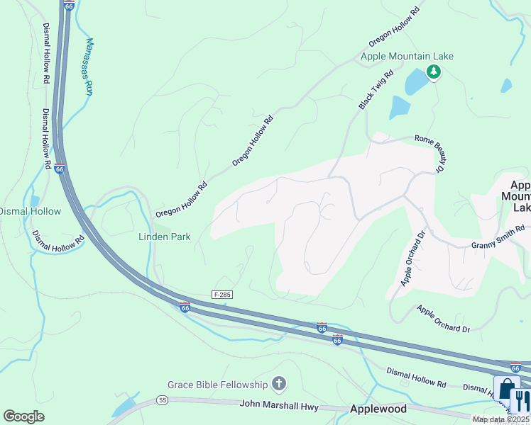 map of restaurants, bars, coffee shops, grocery stores, and more near 71 Winesap Court in Linden