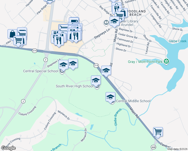 map of restaurants, bars, coffee shops, grocery stores, and more near in Edgewater