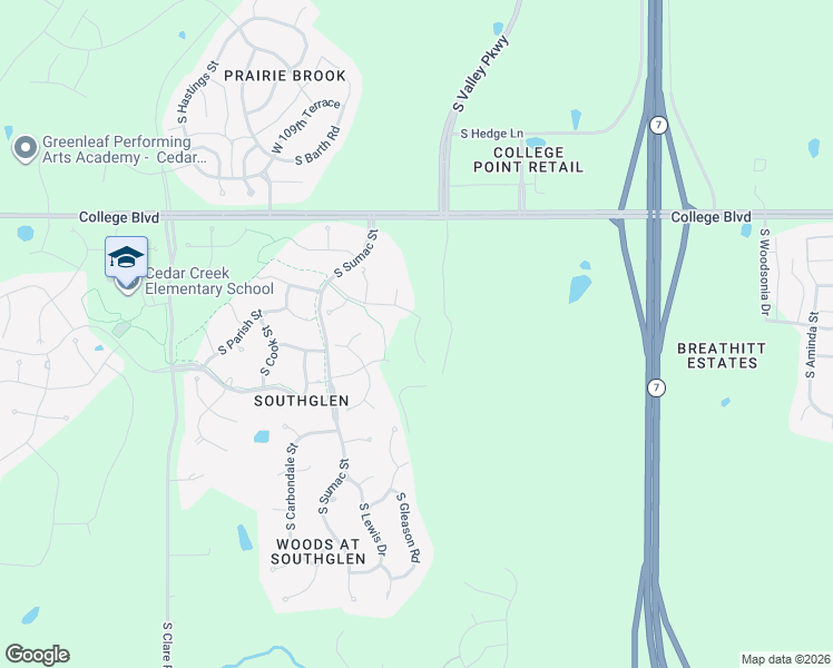 map of restaurants, bars, coffee shops, grocery stores, and more near 23945 West 112th Terrace in Olathe